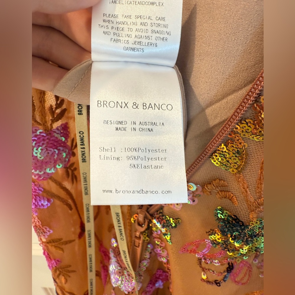 Bronx and Banco Sicilia Sequined Maxi Dress in coral multi - Picture 16 of 17